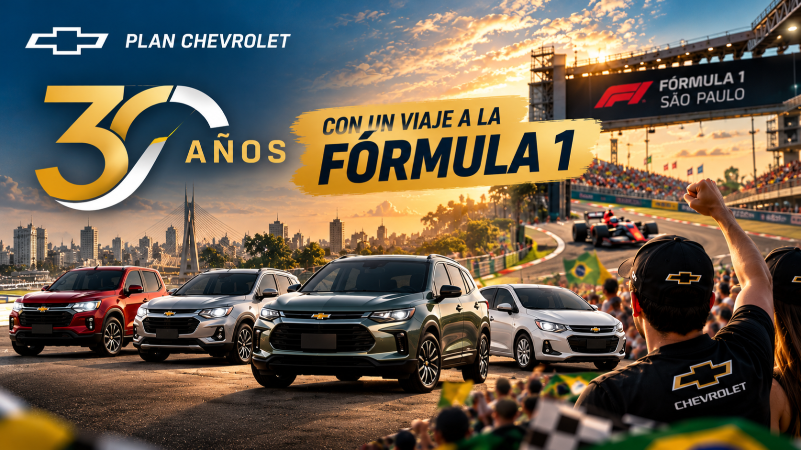 Chevrolet celebra los 30 años de su plan de ahorro con un viaje a la Fórmula 1