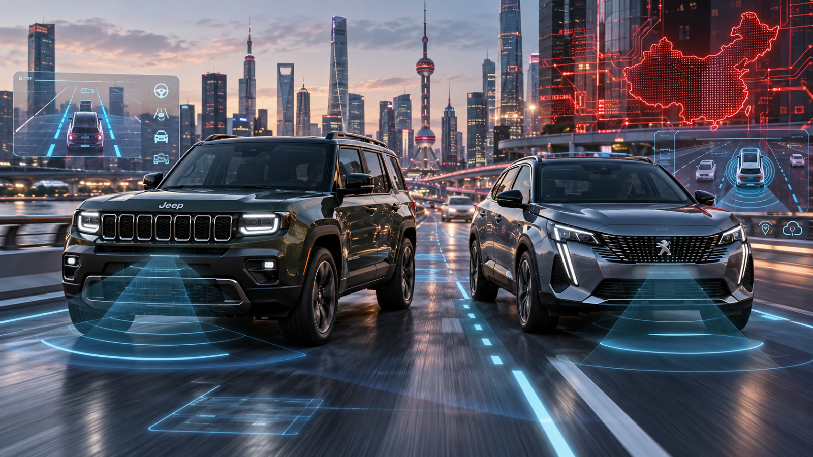 Jeep y Peugeot sumarán tecnología china para sus próximos autos inteligentes